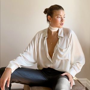 NWT Aritzia Wilfred Boyfriend Button-up Shirt